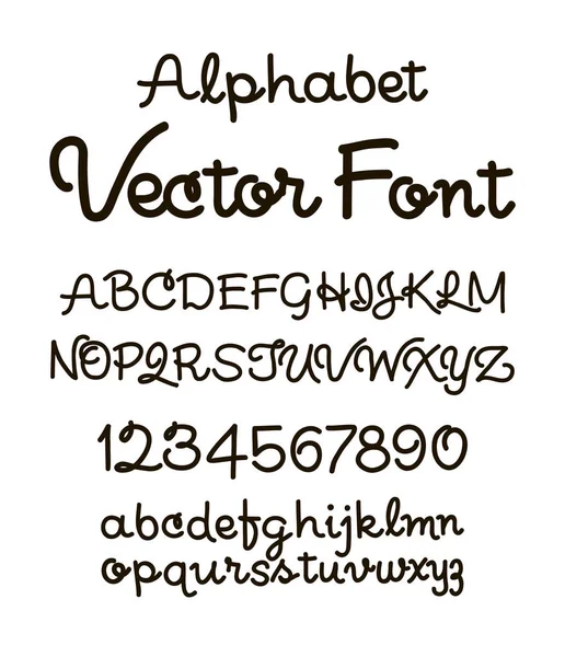 Handgeschreven alfabet letters vector. ABC voor uw ontwerp. — Stockvector