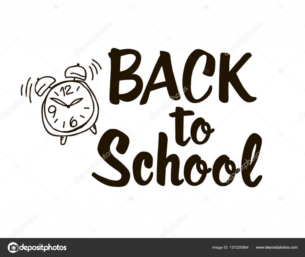 Back to school - lettering calligraphy phrase, handwritten text isolated on  the white background. Fun calligraphy for typography greeting and  invitation card or t-shirt print design. Stock Vector by ©FarbaKolerova  157200864