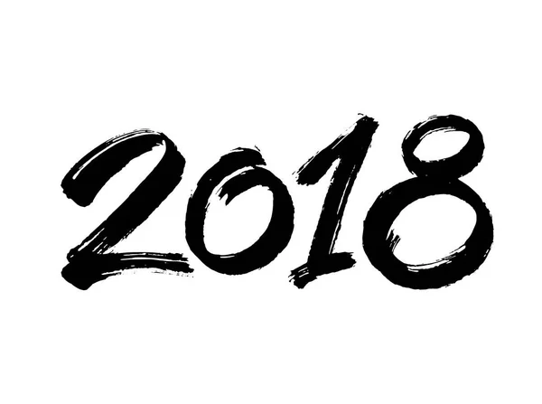 2018 Illustrazione vettoriale. Vettore di lettering disegnato a mano art. Calligrafia a pennello moderna . — Vettoriale Stock