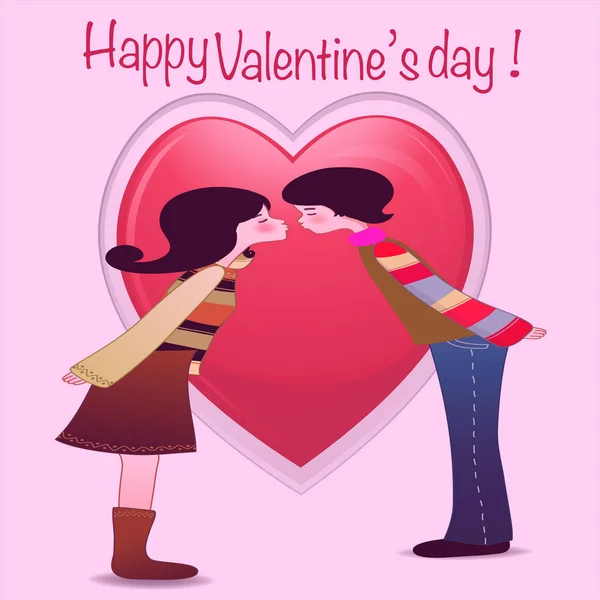 Valentine Day Concept Background Cute Posters Valentines Day Greetings Heart — Stock Photo, Image