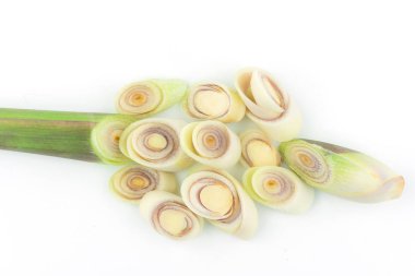 Beyaz arka planda taze limon otu