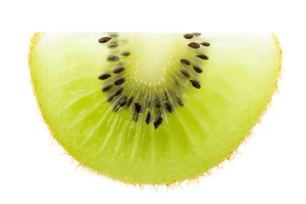 흰 배경에 분리되어 있는 얇은 키위 열매 — 스톡 사진
