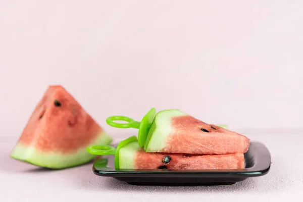 Fresh watermelon pink background — Stock Photo, Image