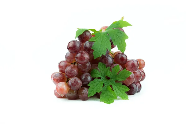 Piros szőlő elszigetelt fehér alapon — Stock Fotó