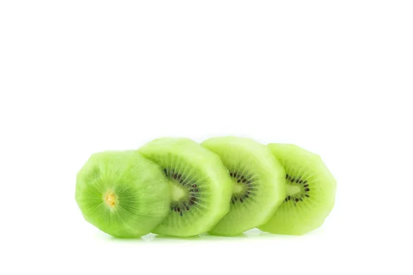 Sliced Kiwi fruit isolated on white background cutout — Stock Photo, Image