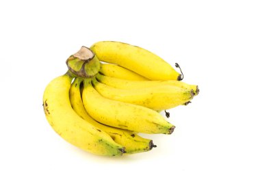 Beyaz arka plan üzerinde izole Cavendish muz