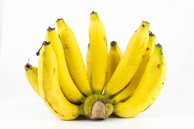 Beyaz arka plan üzerinde izole Cavendish muz