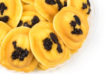 Yumurta kek, beyaz arka planda, Tay tatlı tatlı