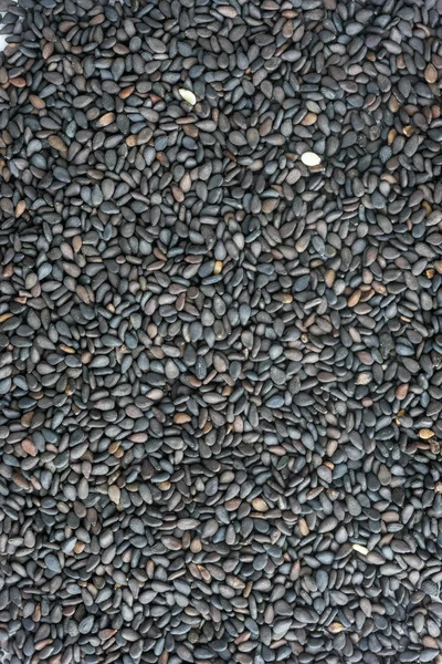 Siyah susam tohumları arka plan — Stok fotoğraf