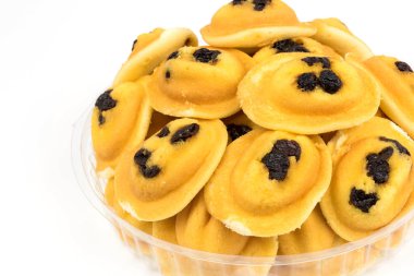 Yumurta kek, beyaz arka planda, Tay tatlı tatlı