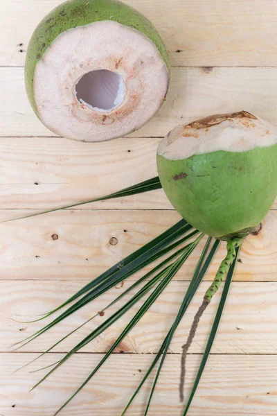 椰子椰子果汁顶视图的背景 — 图库照片