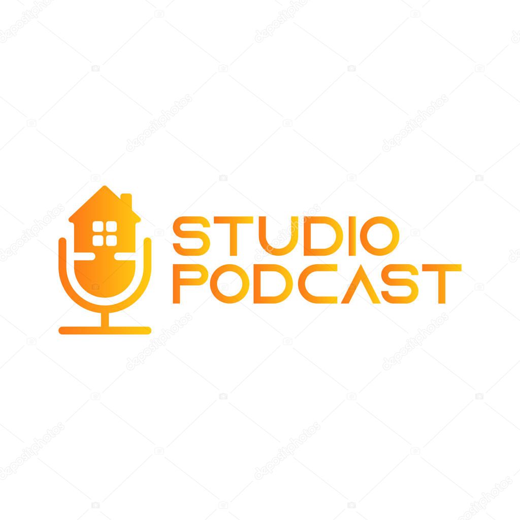 Podcast home,house real estate logo design inspiration