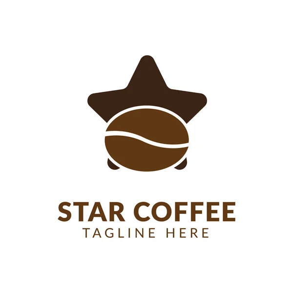 Star coffee logo.coffee drink logo.coffee shop logó vektor illusztráció design sablon — Stock Vector