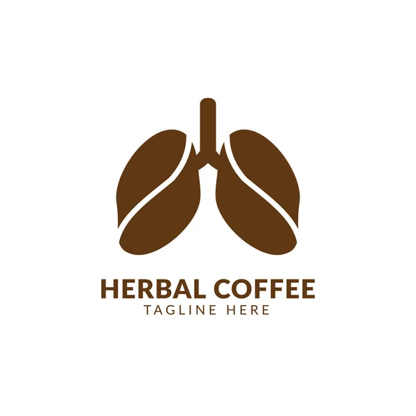Természetes Kreatív Üzleti Logó növényi kávé — Stock Vector