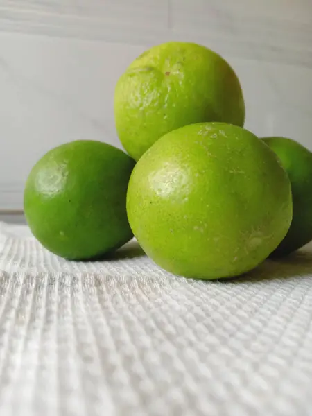 Fresh juicy sour green lemon — 스톡 사진