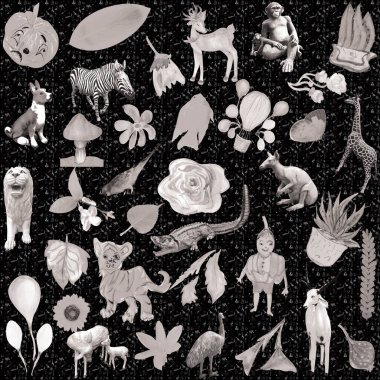 Hayvanlar kusursuz desenli sanat eserleri 