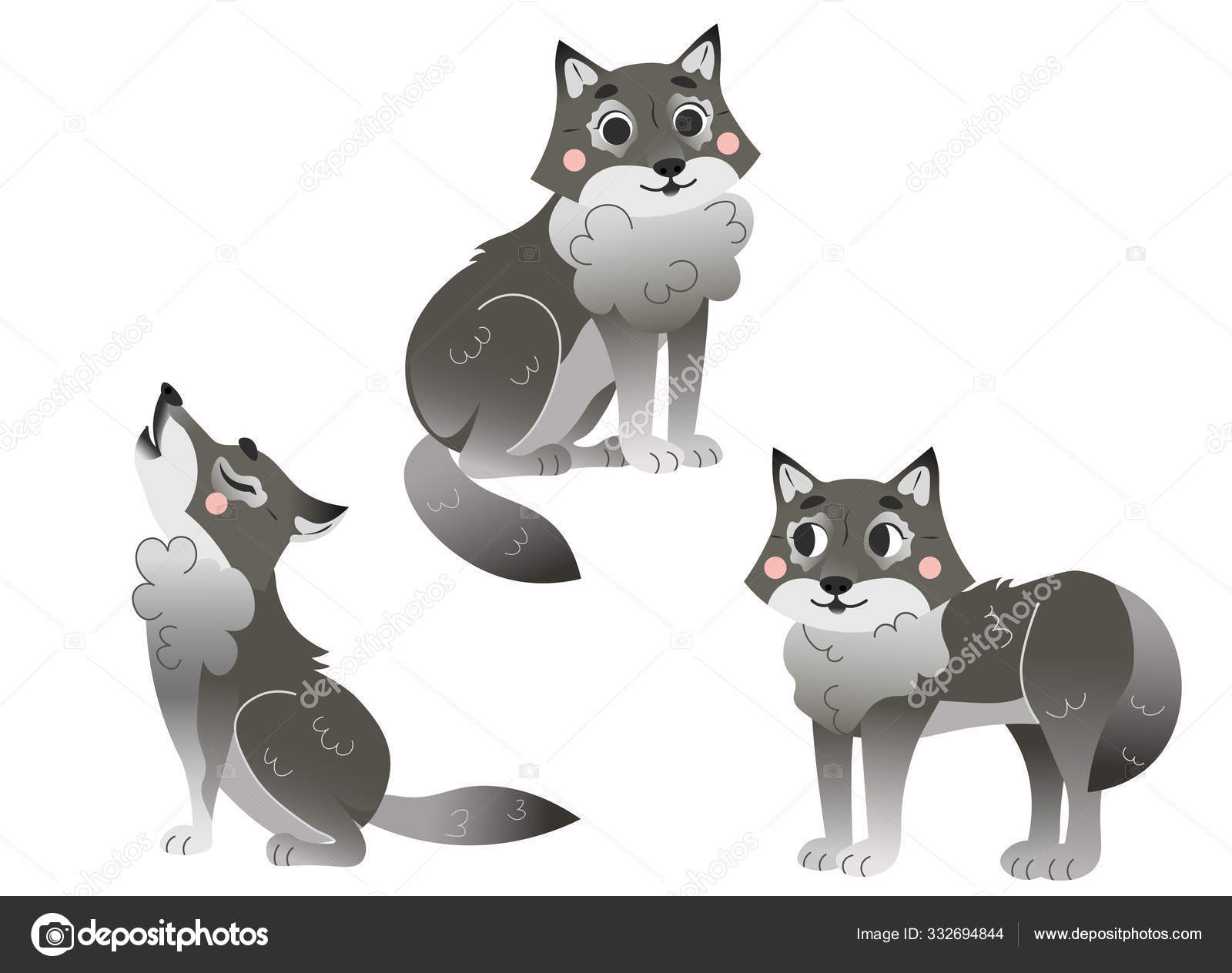 狼の遠吠え Vector Art Stock Images Depositphotos