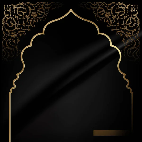 Hajj en umrah folder, poster, banner sjabloon of wedstrijd — Stockvector