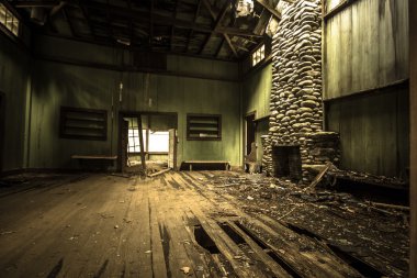 Interior Of Abandoned Home In The Great Smoky Mountains National Park clipart