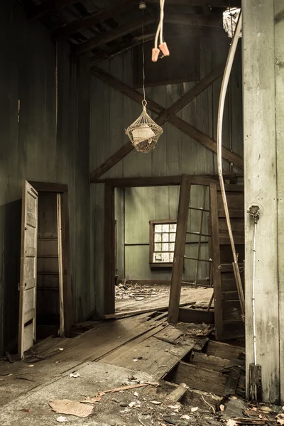 Wnętrza opuszczonego domu, w parku narodowym Great Smoky Mountains — Zdjęcie stockowe