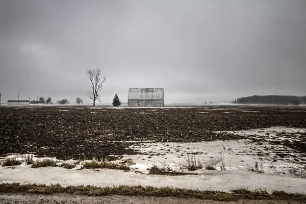 Paysage hivernal stérile — Photo