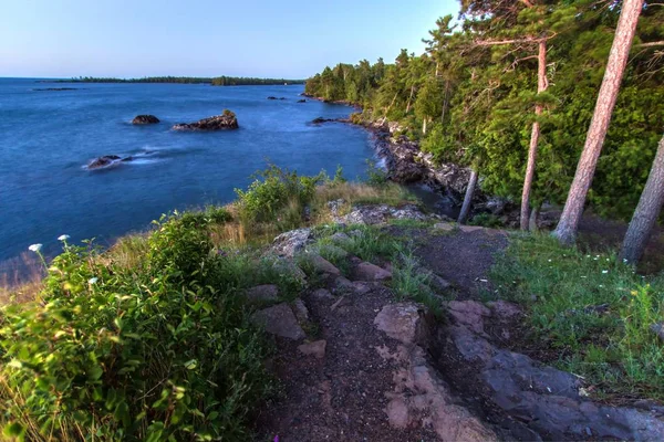 Wychodzą na malownicze jeziora Superior Michigan Północna — Zdjęcie stockowe