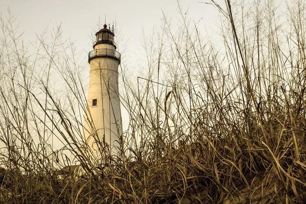 Michigan Lighthouse Beach. — Stockfoto