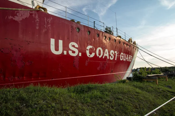 Mackinaw City Michigan Estados Unidos Julio 2017 Casco Del Rompehielos — Foto de Stock