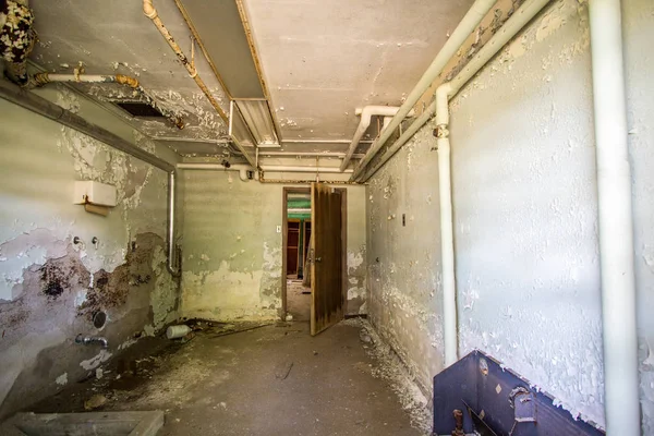 Traverse City, Michigan, USA - October 1, 2017: Interior of the abandoned Traverse City State Hospital insane asylum. Portions of the campus have been renovated and others remain abandoned.