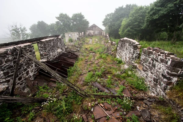 Bâtiment Industriel Historique Abandonné Bâtiment Abandonné Dans Une Vieille Ville — Photo