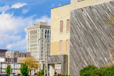 Saginaw Michigan Şehri. Saginaw, Michigan, ABD şehir merkezindeki boş binalar.