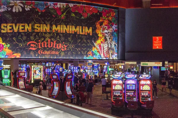 Las Vegas Nevada Usa Maggio 2019 Righe Slot Machine Vuote — Foto Stock