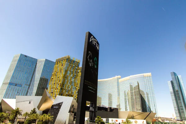 Las Vegas Nevada Fachada Exterior Del Aria Resort Casino Famoso — Foto de Stock