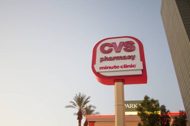 Las Vegas, Nevada, Usa - 19 Şubat 2020 Las Vegas Bulvarı 'ndaki Cvs Eczanesi için imza.. 