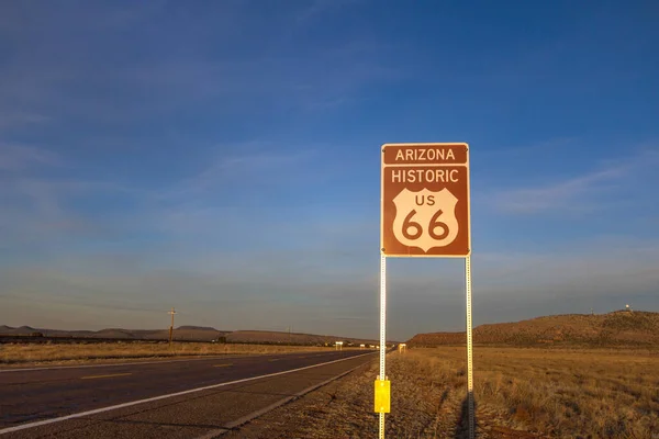 Značka Route66 Značka Route Vodorovné Orientaci Kopírovacím Prostorem Státě Arizona — Stock fotografie