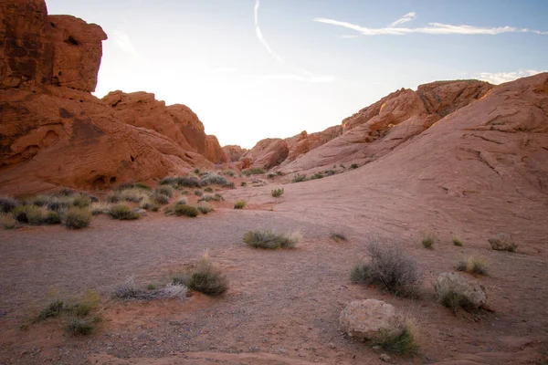 Nevada Desert Landscape Paisagem Deserto Valley Fire State Park Localizado — Fotografia de Stock