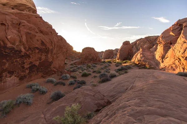 Nevada Desert Landscape Paisagem Deserto Valley Fire State Park Localizado — Fotografia de Stock