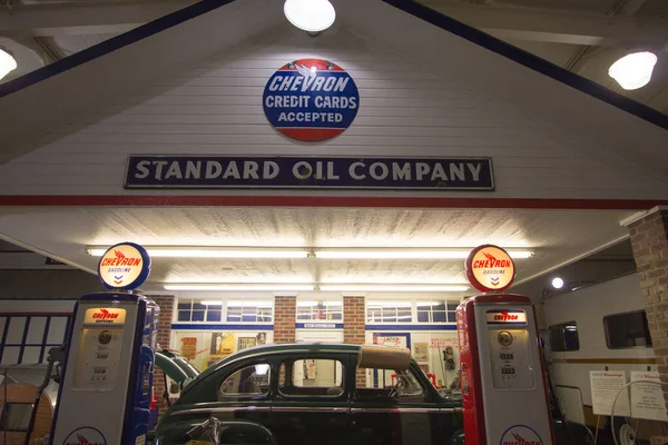 Amarillo Texas Eua Fevereiro 2020 Exterior Posto Gasolina Histórico Recriado — Fotografia de Stock