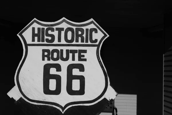 Značka Route66 Zblízka Historické Silniční Značky Route Horizontální Orientaci — Stock fotografie