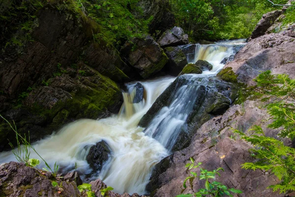 Cascade Wisconsin Long Slide Falls Est Une Des Nombreuses Chutes — Photo