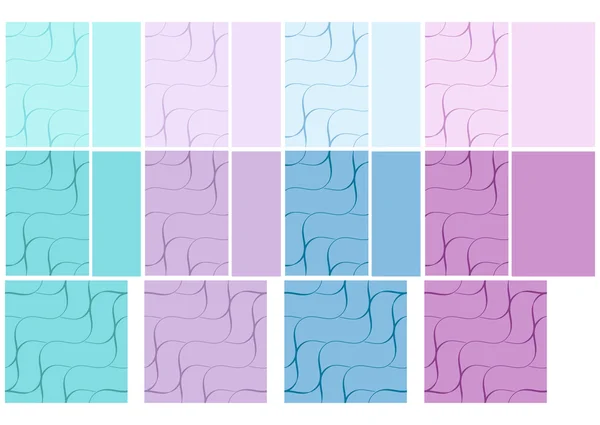 Wektor zestaw abstrakcyjne wzory z falistych linii w różnych kolorach. Kwadrat wersja jest tekstura. Mogą być używane dla płytek ceramicznych, próbkę tapeta lub tkaniny. Eps10. Wektory Stockowe bez tantiem