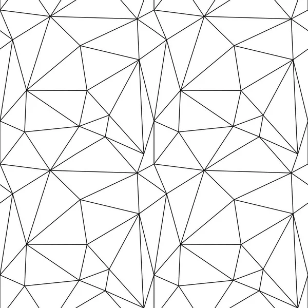 Patrón geométrico abstracto sin costura en blanco y negro de triángulos. Líneas finas negras sobre un fondo blanco. Vector eps10 . — Archivo Imágenes Vectoriales