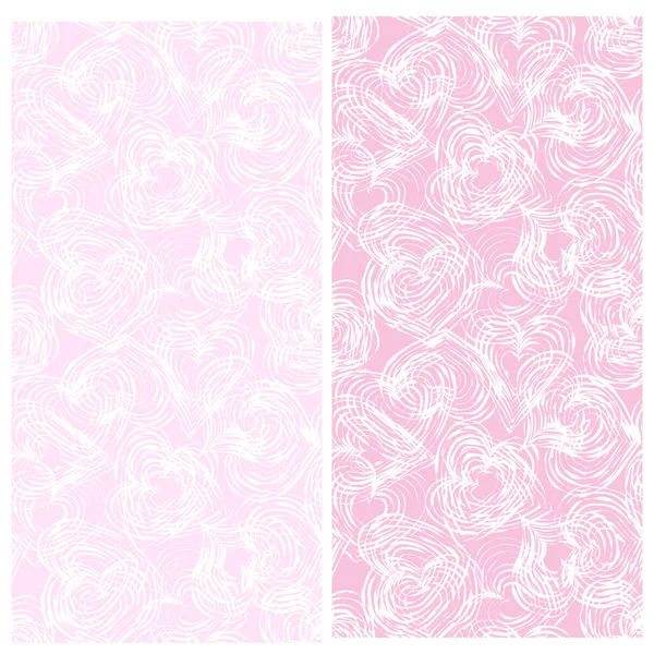 Set van abstracte naadloze texturen in roze kleuren. Vector eps 10. — Stockvector