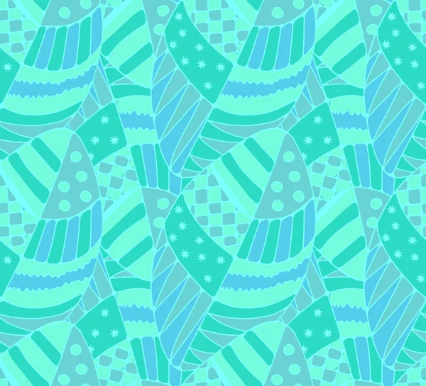 Textura sin costura abstracta de elementos ovales estampados. Tonos gris, azul y verde. Vector eps10 . — Vector de stock