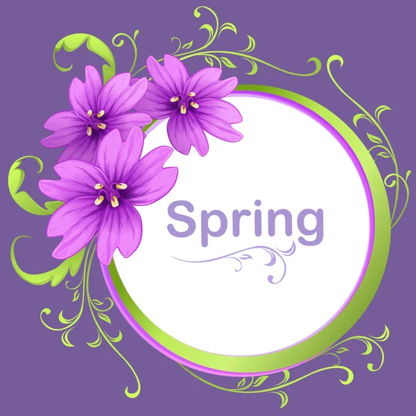 Beautiful spring flowers — Stock Vector