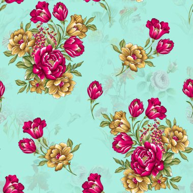 Güzel, pürüzsüz çiçek desenli arka plan