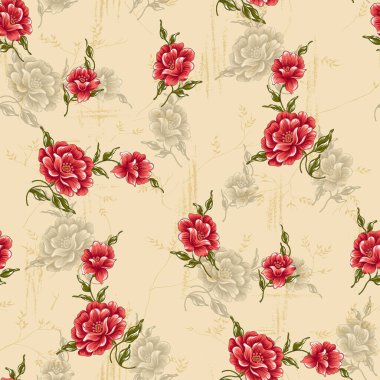 Soyut geometrik arkaplan ile çiçek deseni