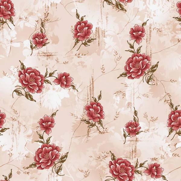 Floral Rose Flower Pattern Background — Stock Photo, Image