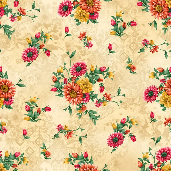 Gyönyörű Akvarell Virág Krém Textúra Háttér — Stock Fotó
