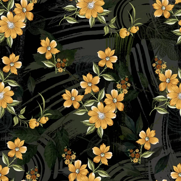 Classical vintage seamless Flower pattern with black background.,seamless pattern,background texture,floral pattern,abstract geometric background,vintage flower pattern,beautiful design on allover pattern